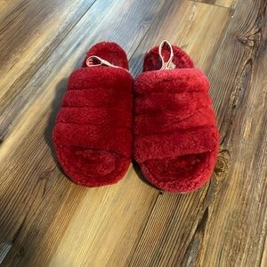 Red UGG slippers size 9